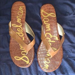 Sam Edelman Tan Cork Sole Sandals